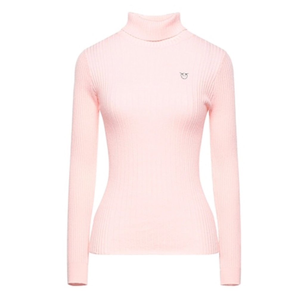 Pinko Blush Pink Turtleneck Sweater